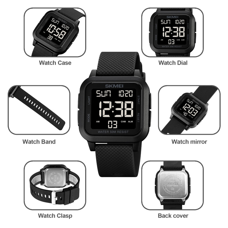 SKMEI Brand Sport Digital Watch Fashion LED Men&