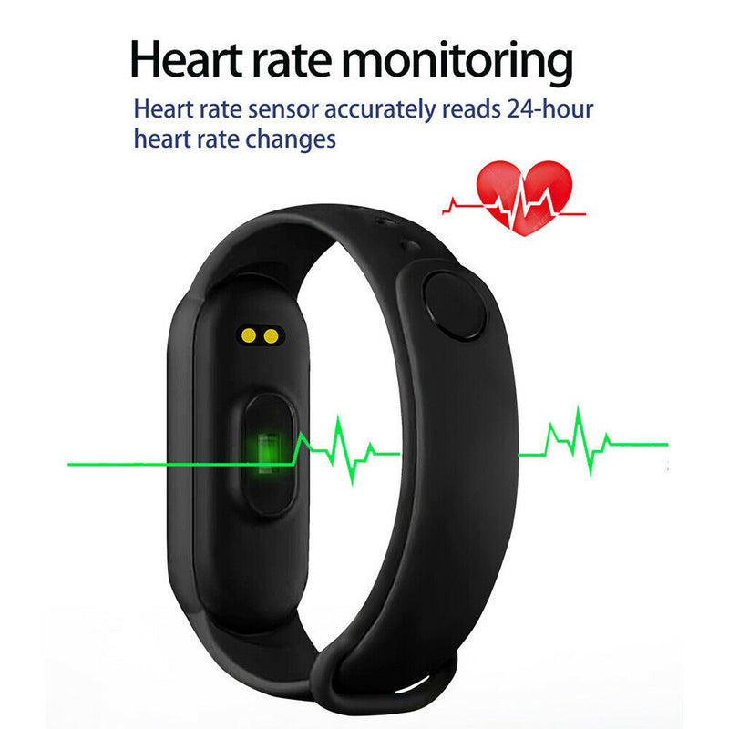 Smart Watch M6 Men&#39;s and Women&#39;s Fitness Heart Rate Blood Pressure Monitoring Bracelet Message Push Music Control Digital Watch