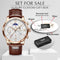 LIGE Men Watches 2022 New Fashion Leather Waterproof Luminous Top Brand Luxury Mens Quartz Wristwatch Men Relogio Masculino+box