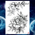 Girls Bracelet Chains Rose Tattoo Stickers Butterfly Body Arm Totem Tattoos Temporary Women Wrist Sexy Black Fake Tatoos