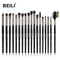 BEILI Black 10-19Pcs Makeup Brushes Natural Hair Eyeshadow Blending Eyeliner Makeup Brush Set Shader Eyebrow brochas maquillaje