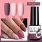 LILYCUTE 3 PCS Gel Nail Polish Set Nude Pink Glitter Sequins Matte Effect Gel Long Lasting Base Top Coat Nail Art Design Hybrid