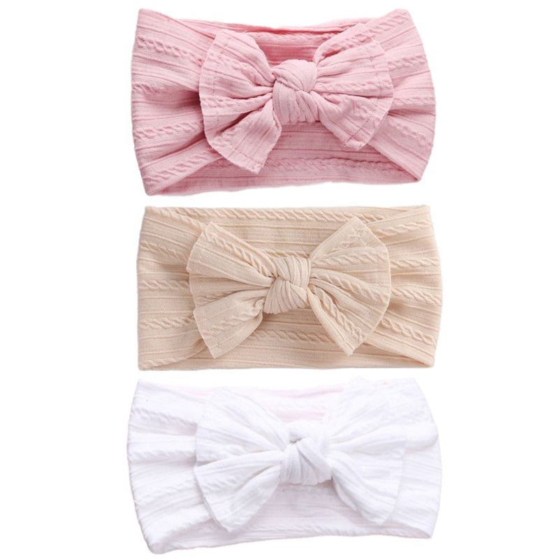 3pcs/lot Cable Knit Baby Girl Headband Bandeau Bebe Nylon Headbands for Newborn Girls Elastic Hair Band Baby Hair Accessories