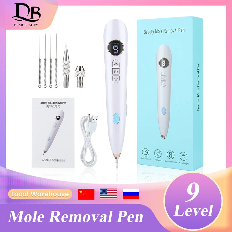 Skin Tag Remover Wart Berrugas Eliminator Lcd Plasma Pen Papillomas Electric Laser Removal Freckle Dark Spot Mole Cauterizer Kit