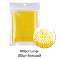 100PCS/Bag Eyelash Brushes Disposable Cotton Swab Micro Individual Eyelashes Microbrush Lash Removing Lash Extension Accessories