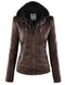 Gothic Faux Leather Jacket Women 2019 Hoodies Winter Autumn Motorcycle Jacket Black Outerwear Faux Leather PU Basic Jacket Coat