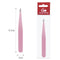 Hair Removal Tweezers Stainless Steel Eyebrow Tweezers Pink Slanted Black Tip Point Face Harmless Makeup Beauty Tool Black/Pink