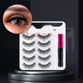 3/5/7Pairs Magnetic Eyelashes False Lashes Repeated Use Eyelashes Waterproof Liquid Eyeliner With Tweezer Makeup Set