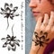 Sexy Flower Bird Temporary Waterproof Tattoo Sticker Girl Butterfly Dreamcatcher Cross Body Arm Sleeve Chest Fake Totem Women