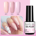 LILYCUTE 3 PCS Gel Nail Polish Set Nude Pink Glitter Sequins Matte Effect Gel Long Lasting Base Top Coat Nail Art Design Hybrid