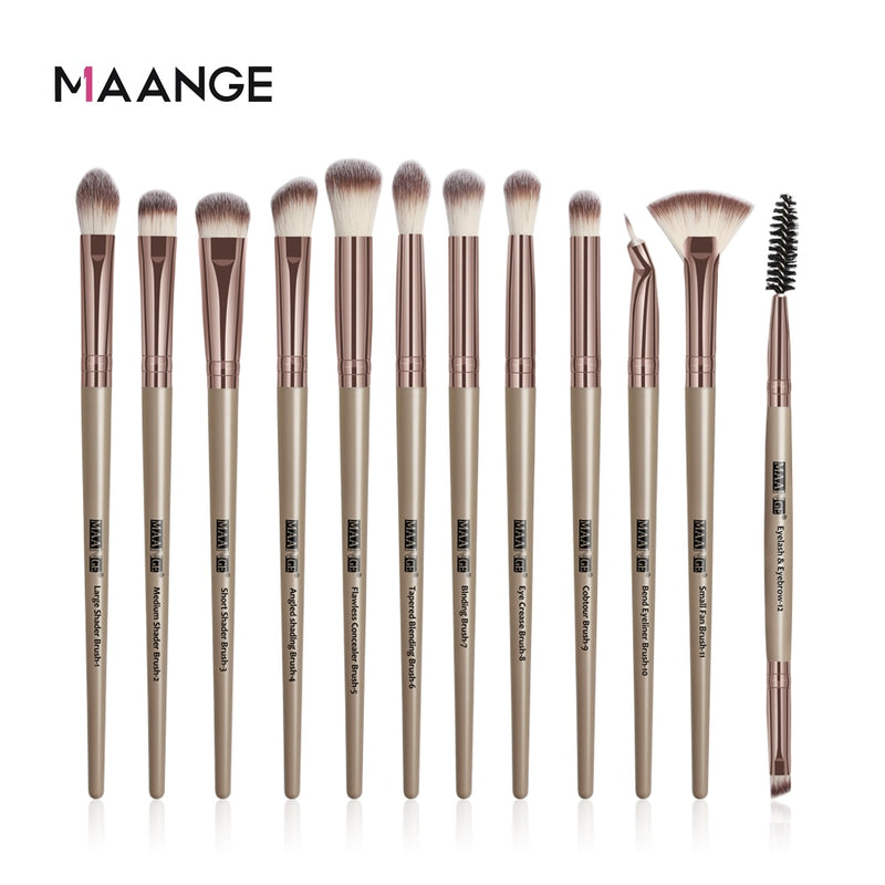 MAANGE Pro 3/5/12 Pcs Makeup Brushes Set Eyeshadow Eyeliner Eyelash Eyebrow Brush Beauty Make up Blending Tools Maquiagem