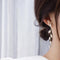 JUWANG Luxury Plated 14K Real Gold Leaves Earring Delicate Micro Inlaid Cubic Zircon CZ Stud Earrings Wedding Jewelry Pendant