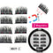 LEKOFO 8Pcs Magnetic Eyelashes With 2 magnetic lashes 3D False Natural For Mink Eye lashes Extension Long faux cils magnetique