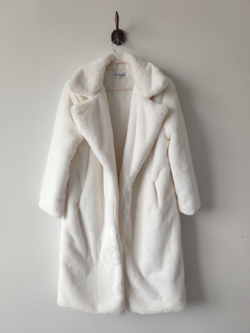 Winter Women High Quality Faux Rabbit Fur Coat Luxury Long Fur Coat Loose Lapel OverCoat Thick Warm Plus Size Female Plush Coats