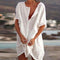 Hot 2021 Cotton Tunics for Beach Women Swimsuit Cover-ups Woman Swimwear Beach Cover up Beachwear Mini Dress Sai de Praia Drop