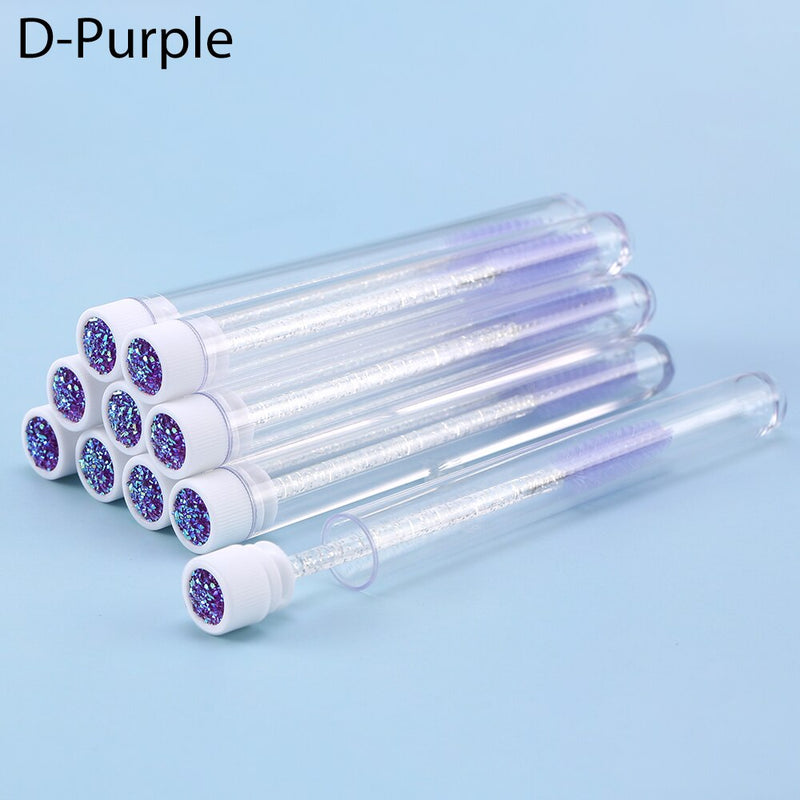 10pcs Pink Eyelashes Brushes Reusable Eyebrow Brush for Eyelash Extension Crystal Eyelash Brush Mascara Tube Make Up Hot Sales