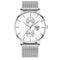 reloj hombre 2022 Mens Fashion Ultra-thin Watches Men Business Casual Stainless Steel Mesh Belt Quartz Watch relogio masculino
