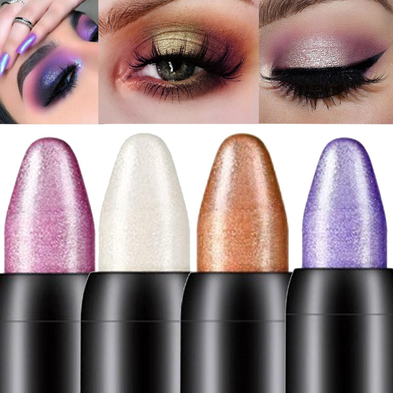 Pearlescent silkworm eyeshadow pen lasting waterproof and not blooming Shiny pearlescent gel pen 16 color eye shadow pen