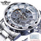 Winner Transparent Fashion Diamond Luminous Gear Movement Royal Design Men Top Brand Luxury Male Mechanical Skeleton Wrist Watch