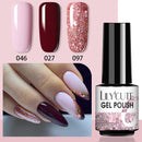 LILYCUTE 3 PCS Gel Nail Polish Set Nude Pink Glitter Sequins Matte Effect Gel Long Lasting Base Top Coat Nail Art Design Hybrid