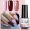 LILYCUTE 3 PCS Gel Nail Polish Set Nude Pink Glitter Sequins Matte Effect Gel Long Lasting Base Top Coat Nail Art Design Hybrid