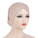 2022 Women Solid color Under Scarf Cap turban femme musulman Ready to wear hijab cap female headscarf bonnet muslim inner hijabs