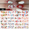 12 Designs Nail Stickers Set Mixed Floral Geometric Nail Art Water Transfer Decals Sliders Flower Leaves Manicures Decoration