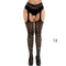Sexy Solid Striped Elastic High Waist Transparent Stockings Lingerie Garter Fishnet Pantyhose Open Crotch Tights