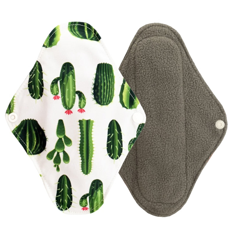 1 Pcs Natural Bamboo Charcoal Sanitary Pads For Normal Reusable Cotton Protection Female Sanitary Napkin