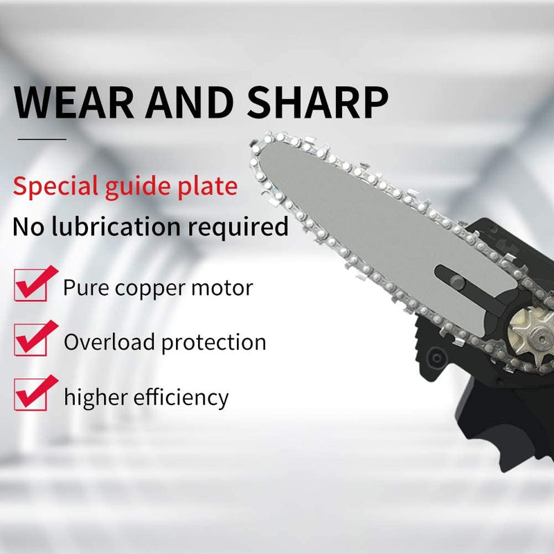 Cordless Electric Chain Saw Household Small Handheld Electric Saw Wireless Lithium Battery Outdoor Logging Orchard Electric Prun