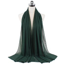 Muslim new Bubble Chiffon Hijab Scarf Women Solid Color Soft Long Shawls and Wraps Georgette Islamic Head Scarves Ladies Hijabs