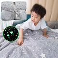 Magical Luminous Kids Blanket Soft Fluffy Flannel Star Moon Blanket Home Rug Children Bedding Fluorescent Quilt Christmas Gift