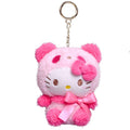 Sanrio 10cm Kuromi My Melody KT Cat PC Dog Hello Kitty Keychain  Anime Plush Figure Pendant Accessories Cute Animals Toys