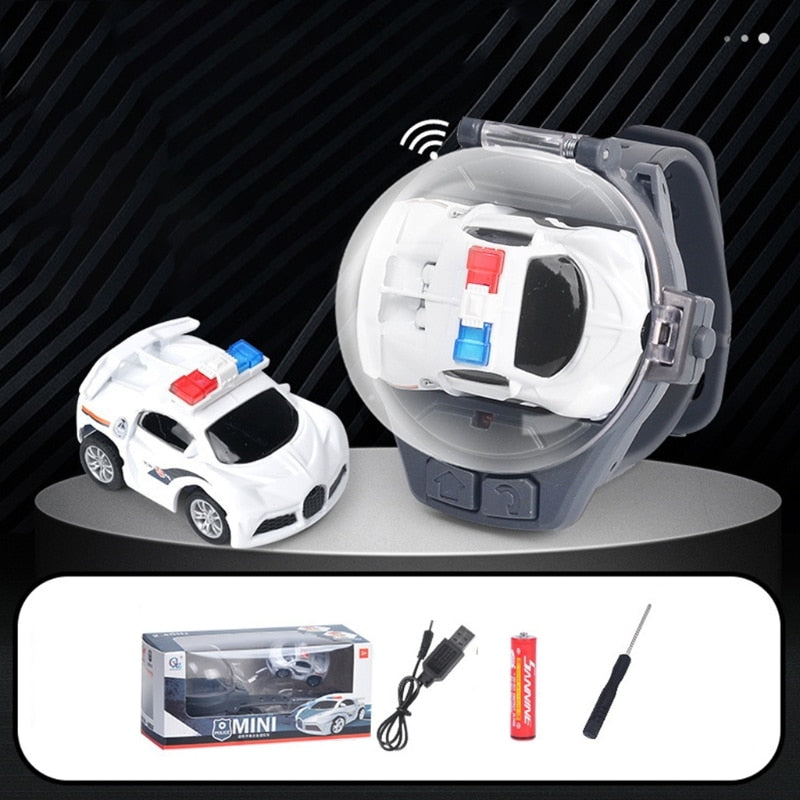 Mini Watch Control Car Cute RC Car Accompany with Your Kids Gift for Boys Kids on Birthday ChristmasWatch RC Car Toy 87HD