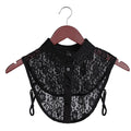 Fashion White Black Lace Fake Collar Blouse Vintage Detachable Shirt False Collar Lapel Blouse Top Women Clothes Accessories