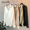 Yitimoky SATIN Long Sleeve Blouse Button Up Shirt Women Summer 2022 New Female Elegant  Ladies Tops Korean Fashion Office Lady