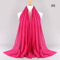 2021 NEW Flocked Bubble Cotton Scarf Hijabs For Muslim Women Soild Color Breathable Islamic Headscarf Arab Head Scarves