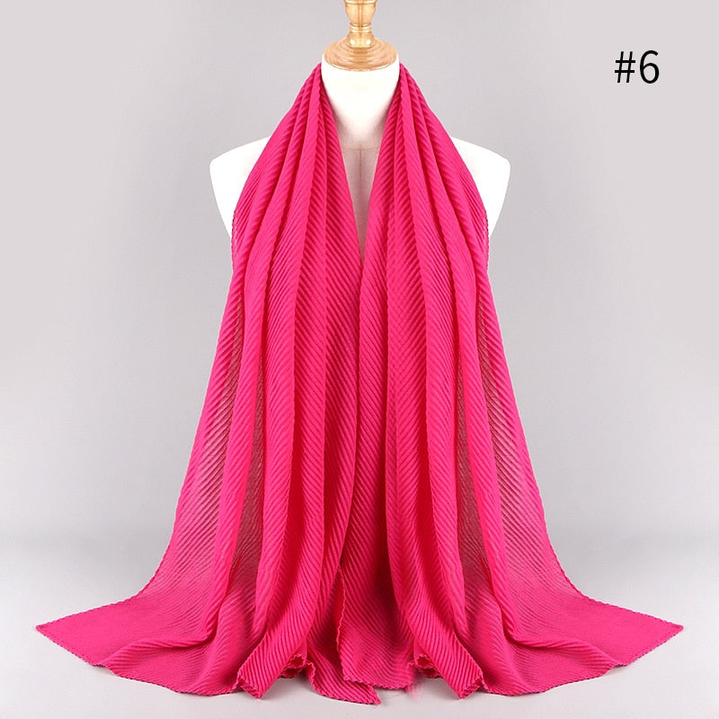2021 NEW Flocked Bubble Cotton Scarf Hijabs For Muslim Women Soild Color Breathable Islamic Headscarf Arab Head Scarves
