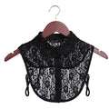 Fashion White Black Lace Fake Collar Blouse Vintage Detachable Shirt False Collar Lapel Blouse Top Women Clothes Accessories