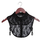 Fashion White Black Lace Fake Collar Blouse Vintage Detachable Shirt False Collar Lapel Blouse Top Women Clothes Accessories