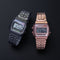 Rose Gold Silver Watches Men Women Electronic Digital Display Retro Style Clock Men&