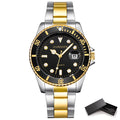 Free Dropping Role Watch Men Quartz Mens Watches Top Luxury Brand Watch Man Gold Stainless Steel Relogio Masculino Waterproof