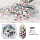 Crystal Fire Opal Flakes Nail Sequins Purple Holographic Glitter DIY Chrome Powder for Spring Nails Manicure Paillettes GL1857