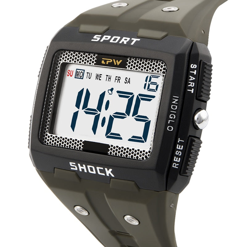 Big Numbers Easy to Read 5ATM Water Resistant Men Digital Watch Outdoor Sport