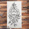 Watercolor Rose Flower Temporary Tattoo For Women Kids Girls Cherry Fake Tattoos Sticker Sexy Lotus Henna Waterproof Tatoo Waist