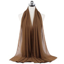 Muslim new Bubble Chiffon Hijab Scarf Women Solid Color Soft Long Shawls and Wraps Georgette Islamic Head Scarves Ladies Hijabs