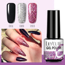 LILYCUTE 3 PCS Gel Nail Polish Set Nude Pink Glitter Sequins Matte Effect Gel Long Lasting Base Top Coat Nail Art Design Hybrid