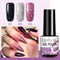LILYCUTE 3 PCS Gel Nail Polish Set Nude Pink Glitter Sequins Matte Effect Gel Long Lasting Base Top Coat Nail Art Design Hybrid