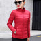 Light Duck Down Puffer Coat Women 2022 Autumn Coats Warm Duck Down Female Casual Jacket Stand Collar Pocket Lady Slim Jacket 3XL
