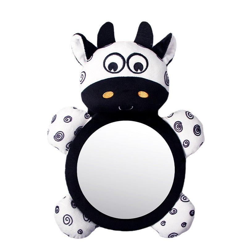 Black White View Back Seat Mirror Baby Car Mirror Safety Seat Headrest Rearview Mirror Baby Facing Rear Ward Car Kids Monitor